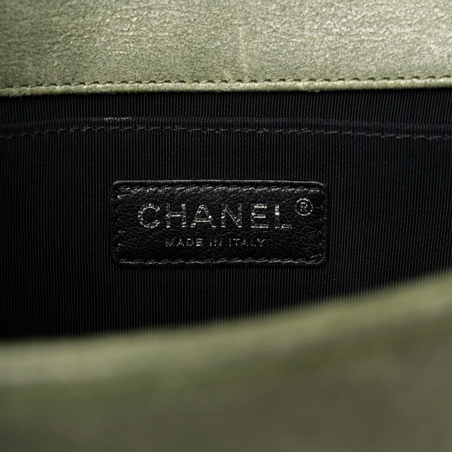 Chanel Goatskin Chesterfield Quilted Medium Celtic Boy Flap Green 6 of 14