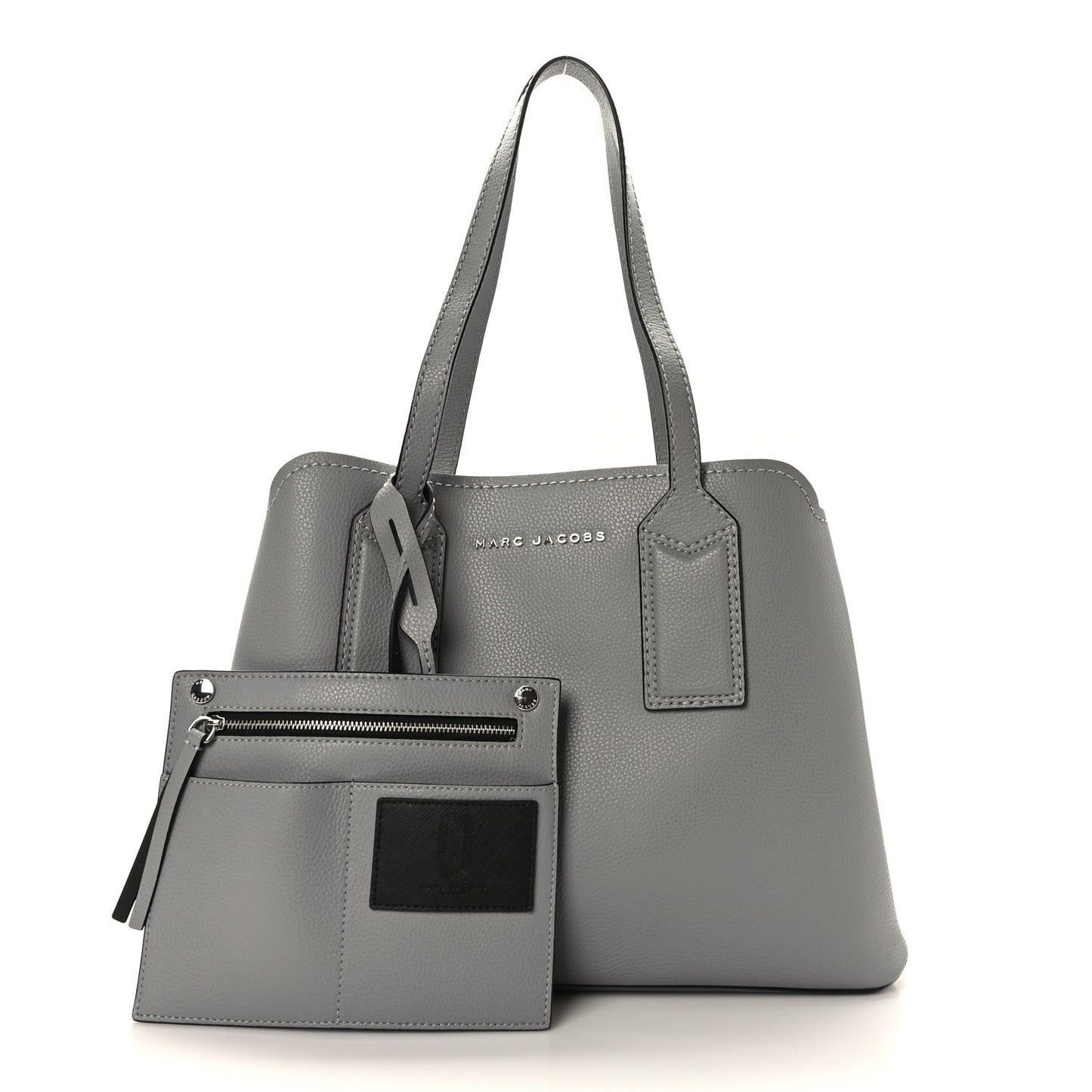 Pebbled Calfskin Editor Shopping Tote Grey