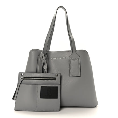 Marc Jacobs Pebbled Calfskin Editor Shopping Tote Grey 3 of 10