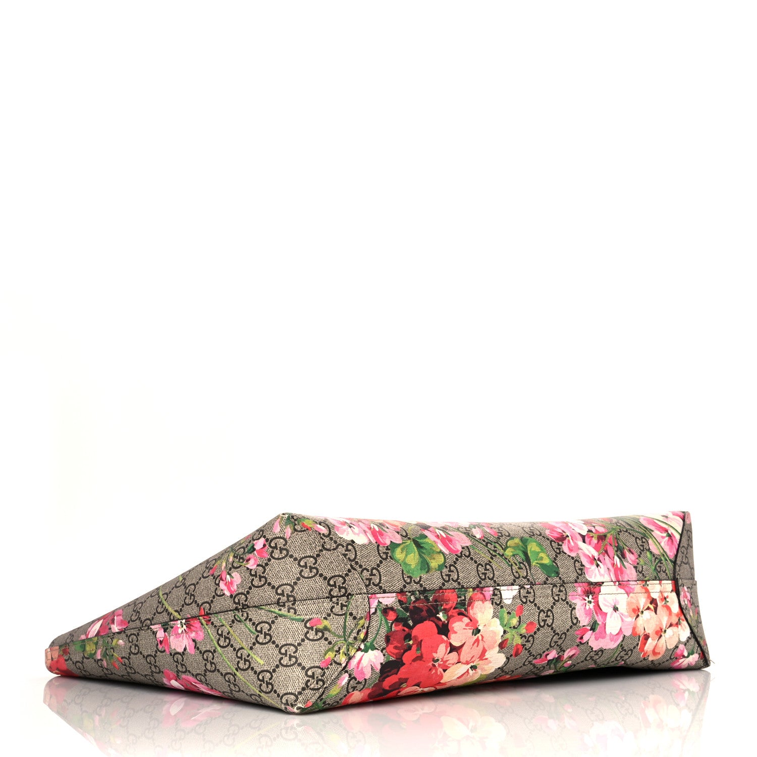 Gucci GG Supreme Monogram Blooms Medium Reversible Tote Beige Multicolor Dry Rose 4 of 12