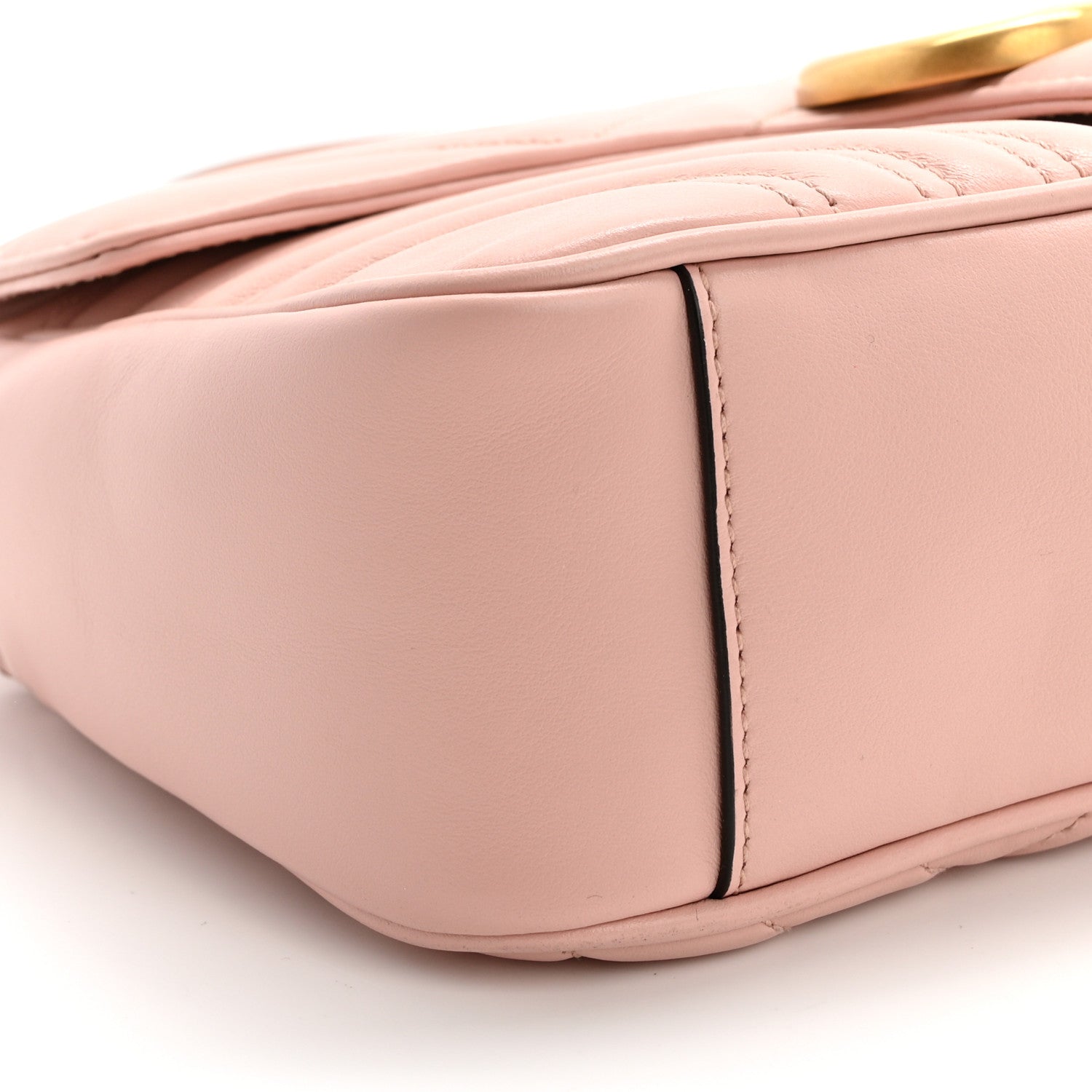 Gucci Calfskin Matelasse Small GG Marmont Shoulder Bag Perfect Pink 9 of 13
