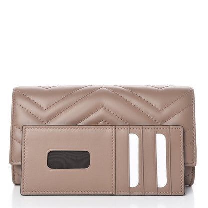 Gucci Calfskin Matelasse GG Marmont Continental Wallet Porcelain Rose 5 of 9