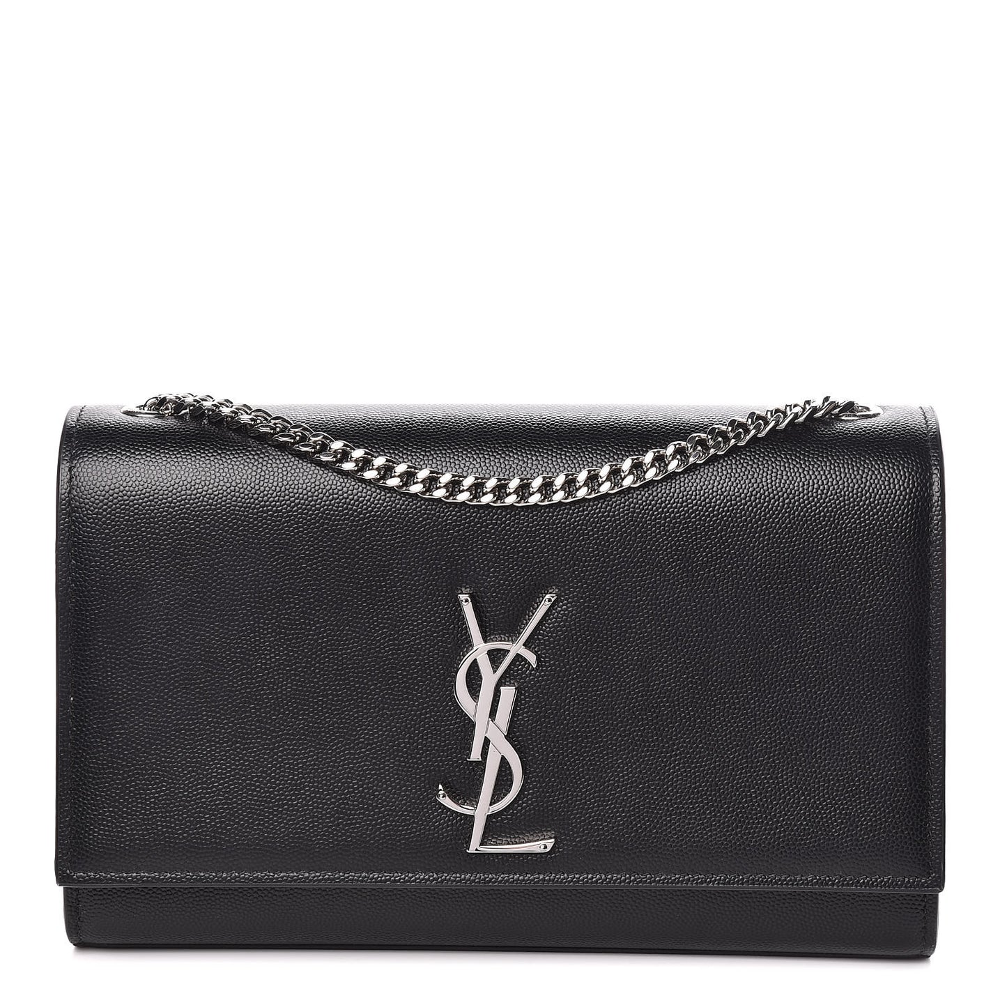 Grain De Poudre Medium Classic Monogram Kate Satchel Black