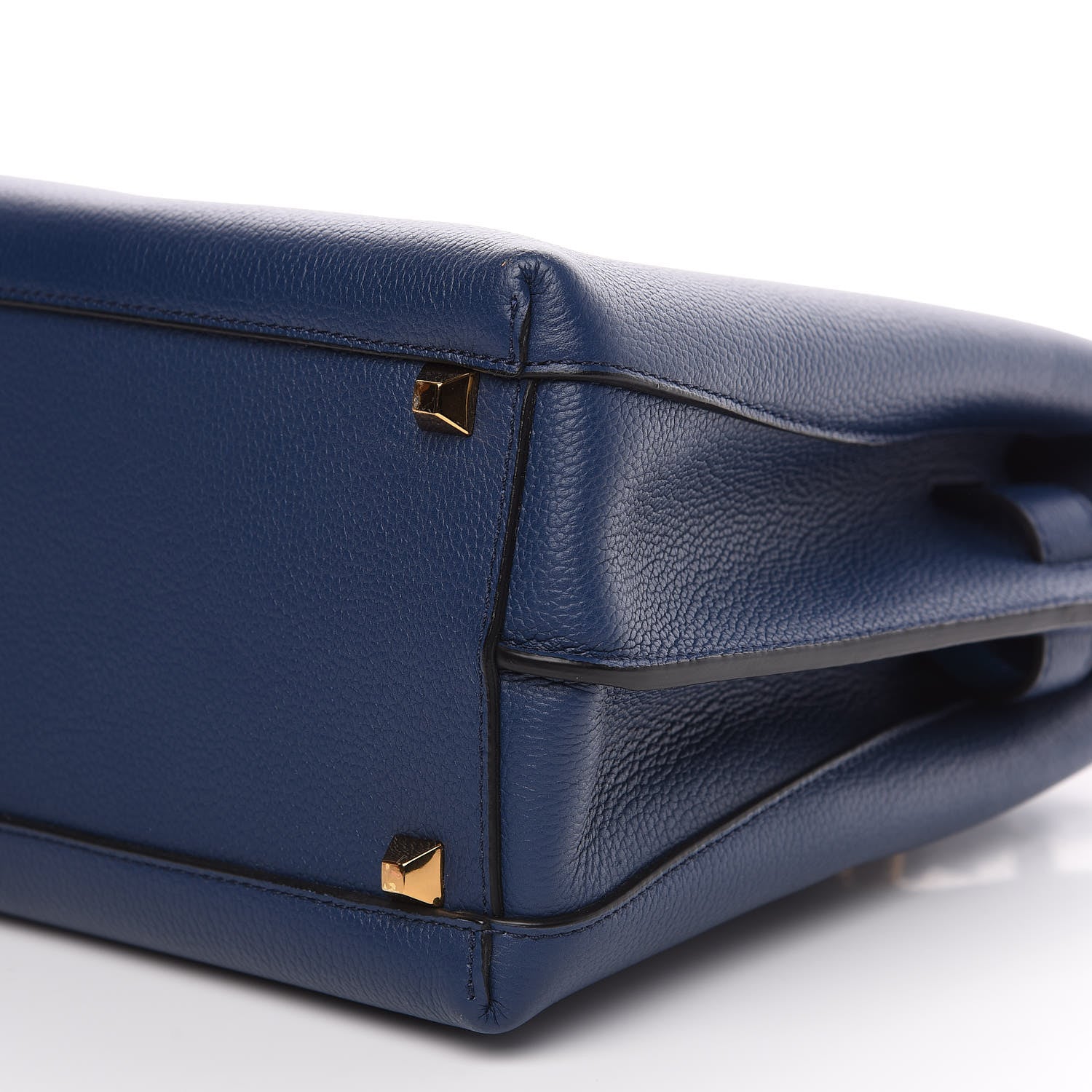 MCM Grained Calfskin Medium Milla Tote Navy 8 of 8