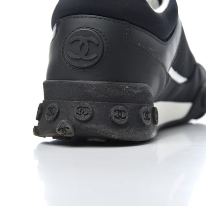 Chanel Calfskin Mesh Lycra Sneakers 39 Black 15 of 22