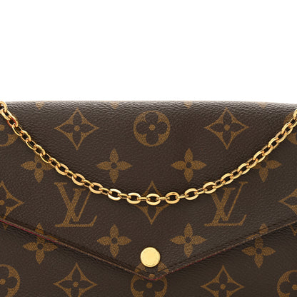 Louis Vuitton Monogram Pochette Felicie Chain Wallet Fuchsia 9 of 17