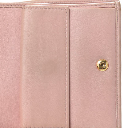 Miu Miu Nappa Matelasse Compact Wallet Orchidea 5 of 12