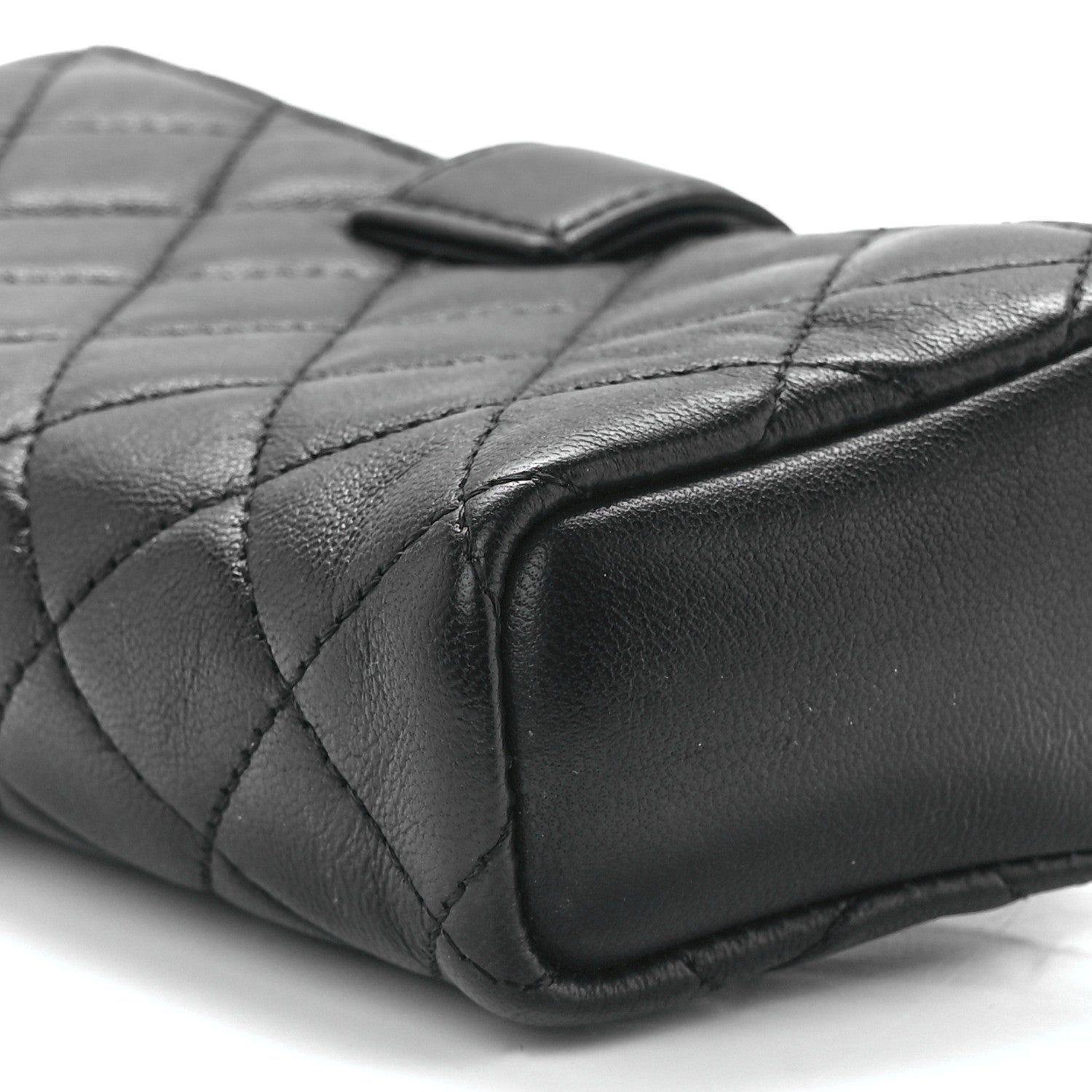 Chanel Lambskin Quilted Crystal Valentine Charms Mini Phone Holder Crossbody Bag Black 12 of 13