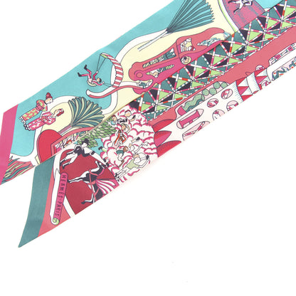 Hermes Silk Exposition Universelle Twilly Rose Vif Menthol 3 of 4