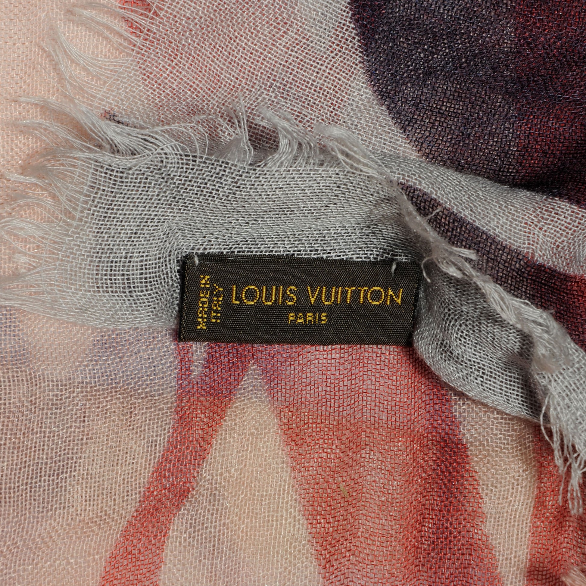 Louis Vuitton Retna Cashmere Silk Scarf Grey 7 of 7