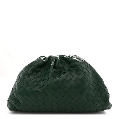 Bottega Veneta Nappa Maxi Intrecciato The Pouch Oversized Clutch Raintree 1 of 10