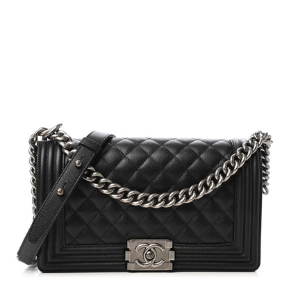 Chanel Caviar Quilted Medium Boy Flap Black 1 of 4