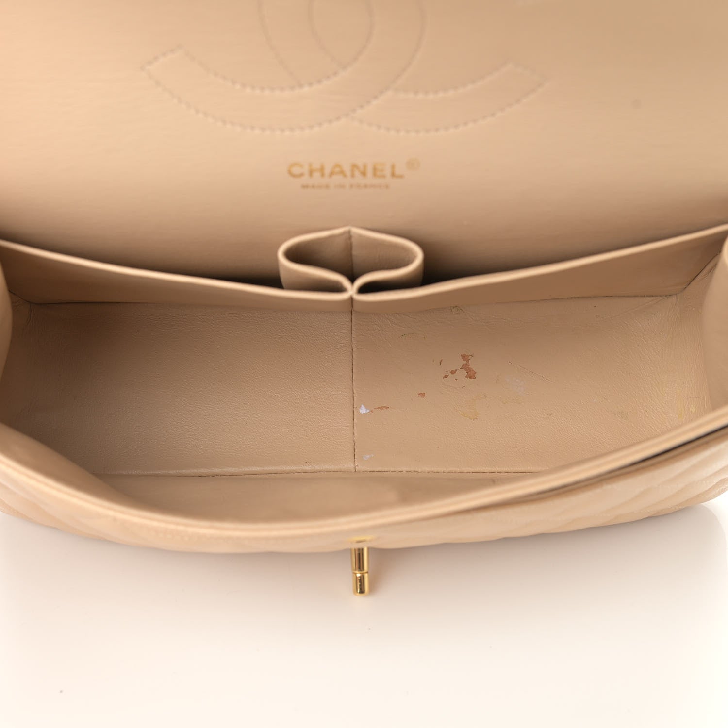Chanel Caviar Quilted Jumbo Double Flap Beige Clair 5 of 20