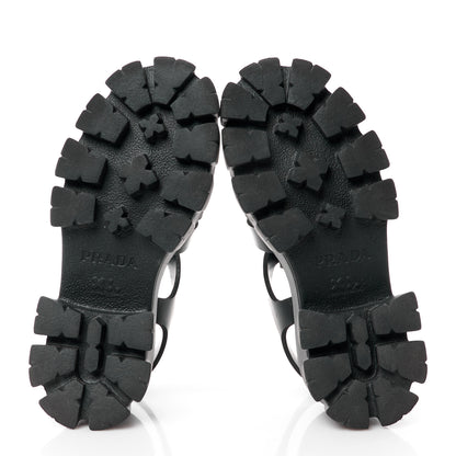 Prada Foam Rubber Triangle Logo Monolith 55mm Cage Sandals 36 Black 5 of 11