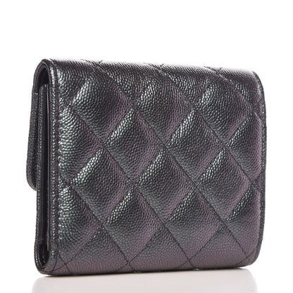 Chanel Iridescent Caviar Quilted Small Flap Wallet Black 3 of 8