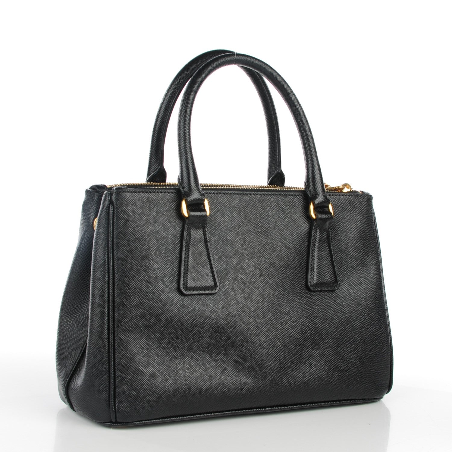 Prada Saffiano Mini Galleria Double Zip Tote Black 7 of 13
