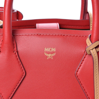 MCM Park Avenue Calfskin Medium Neo Milla Tote Ruby Red 6 of 8