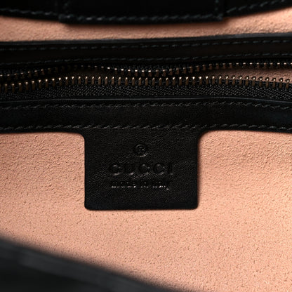Gucci Calfskin Matelasse Medium GG Marmont Shoulder Tote Bag Black 6 of 16