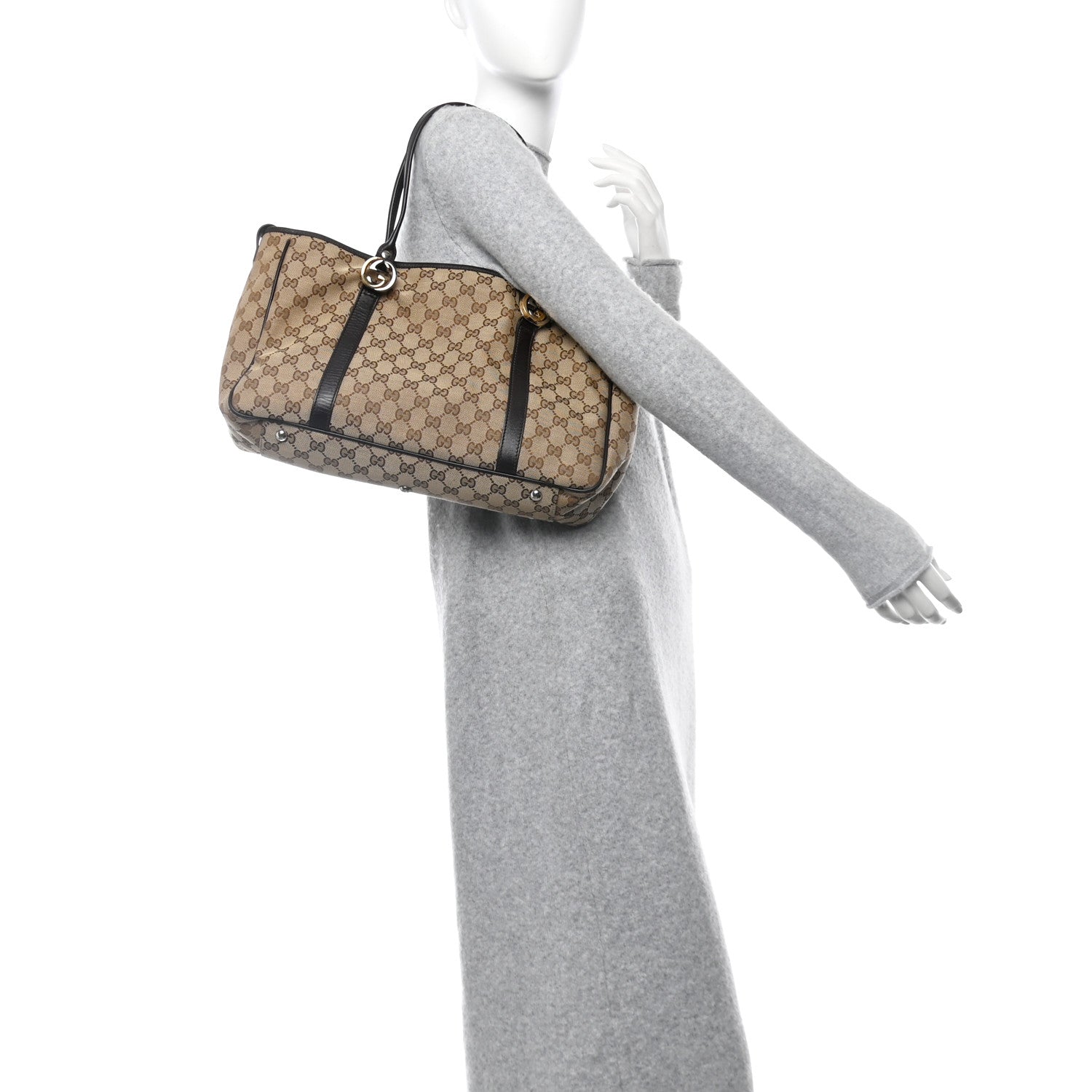 Gucci Monogram Medium Twins Tote Dark Brown 2 of 11