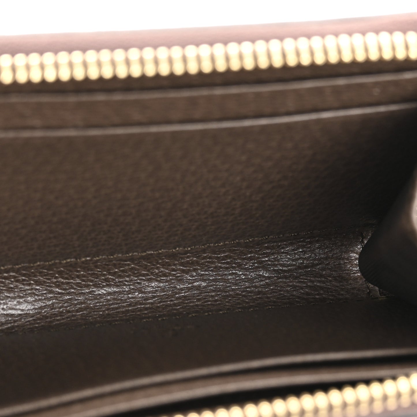 GG Supreme Monogram Textured Dollar Calfskin Web Ophidia Zip Around Card Case Wallet Beige Ebony New Acero