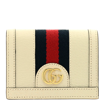Gucci Textured Calfskin Web Ophidia Card Case Mystic White 1 of 7