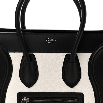 Celine Baby Grained Calfskin Nubuck Micro Tri-Color Luggage White 7 of 9