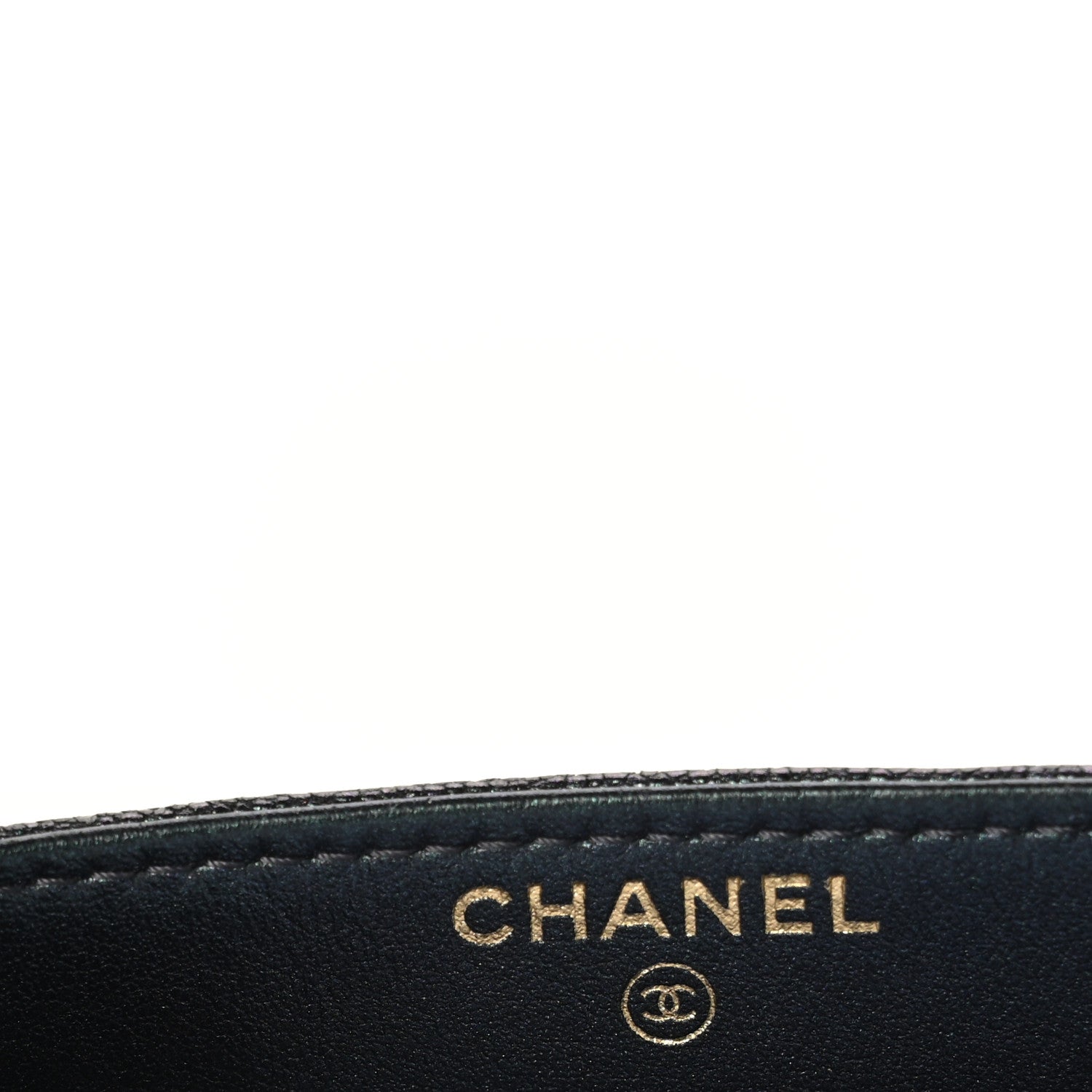 Chanel Iridescent Caviar Quilted Classic Strap Pouch Black 8 of 9