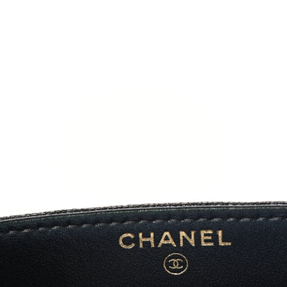 Chanel Iridescent Caviar Quilted Classic Strap Pouch Black 8 of 9