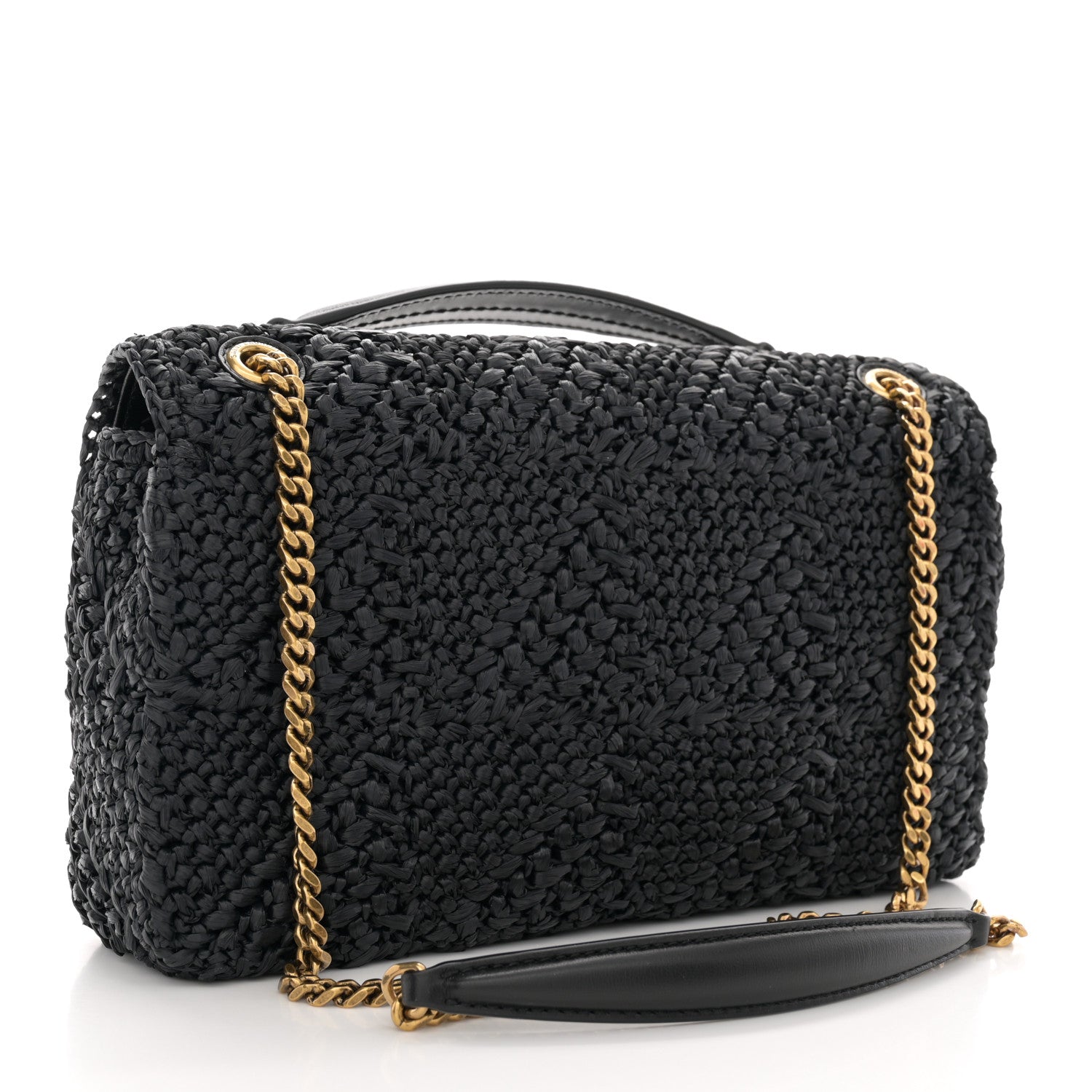 Saint Laurent Raffia Monogram Medium Jamie Black 3 of 10