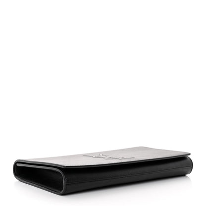 Saint Laurent Calfskin Monogram Large Belle De Jour Clutch Black 4 of 9