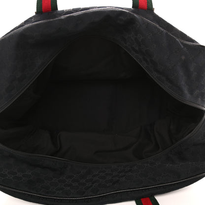 Gucci GG Monogram Web Large Collapsible Carry On Duffle Bag Black 8 of 8