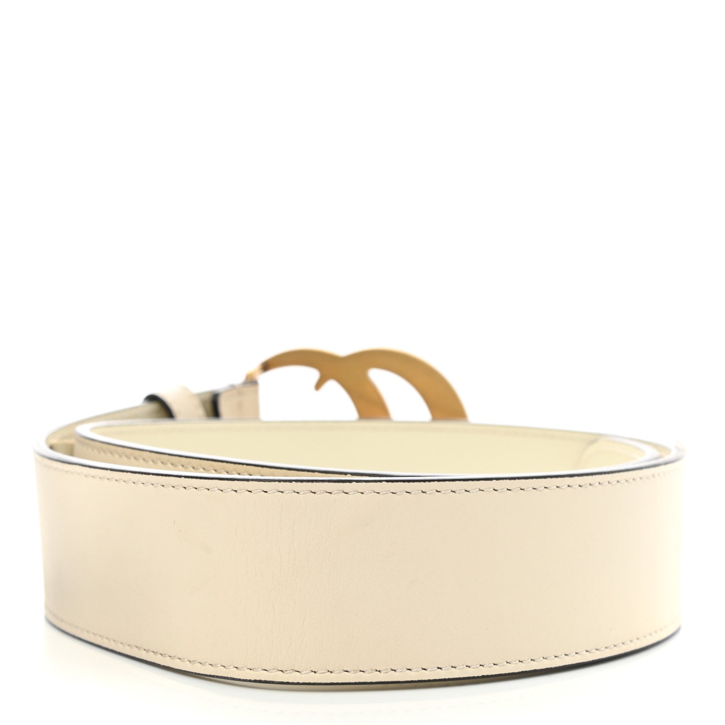 Calfskin Double G 40mm Belt 65 26 Mystic White