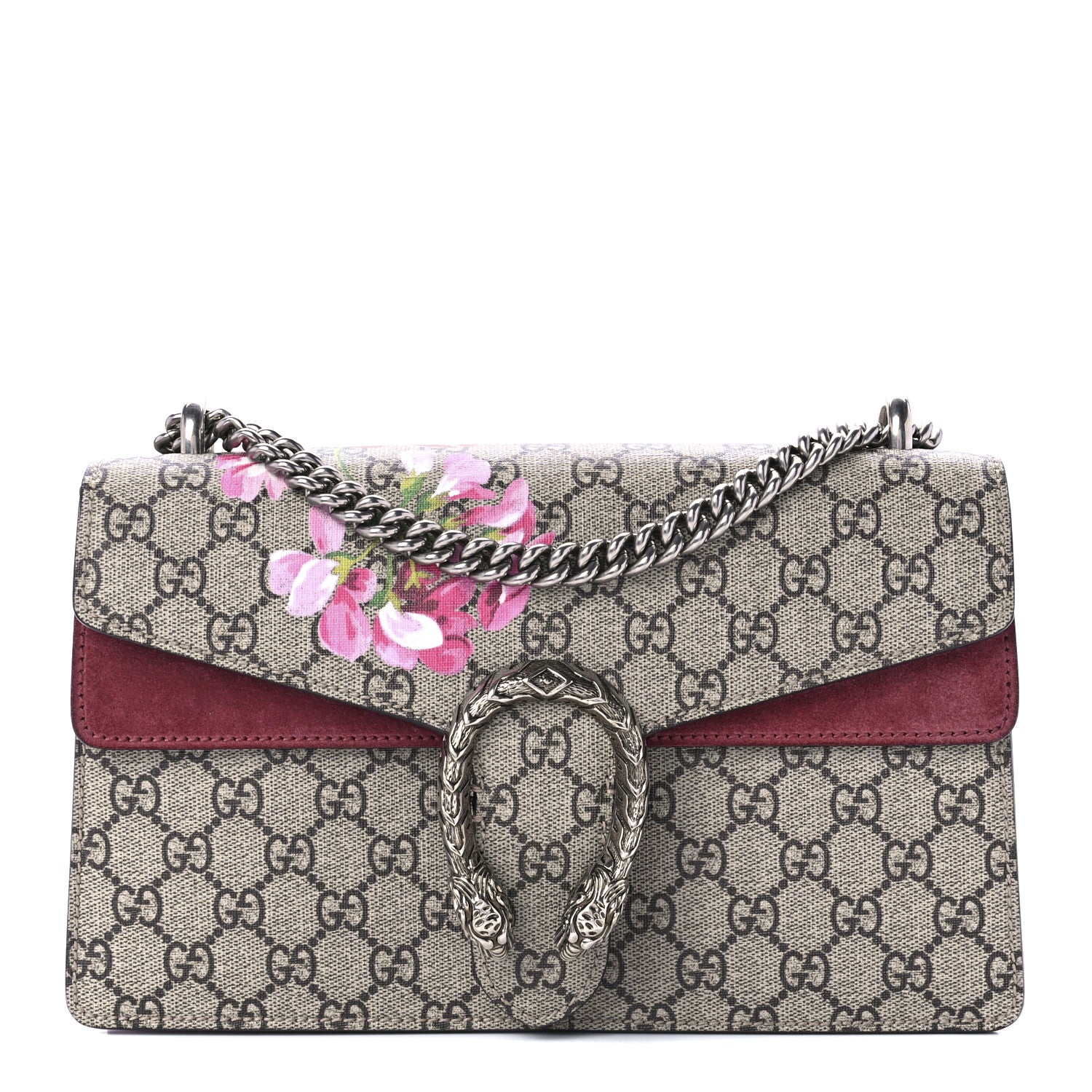 Gucci GG Supreme Monogram Blooms Small Dionysus Shoulder Bag Beige Multicolor Dry Rose 1 of 11