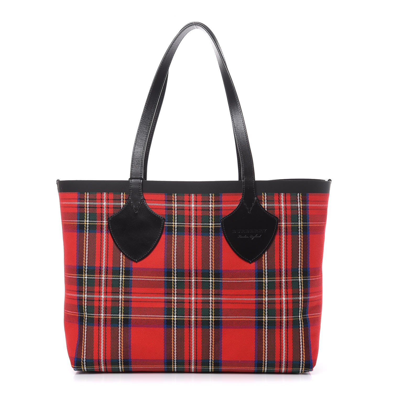 Burberry Vintage Check Medium The Giant Reversible Tote Antique Yellow Bright Red 3 of 15