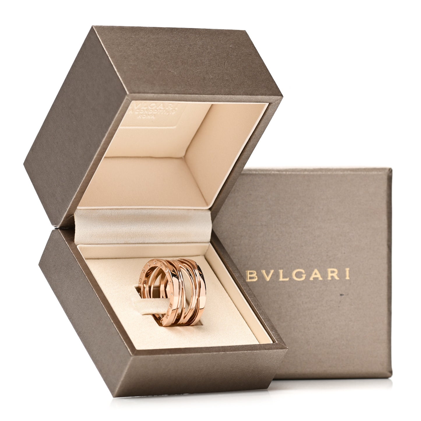 18K Rose Gold B.Zero1 Legend Four-Band Ring 55 7.25