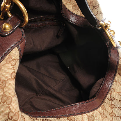 Gucci Monogram Large Jockey Hobo Brown 5 of 9