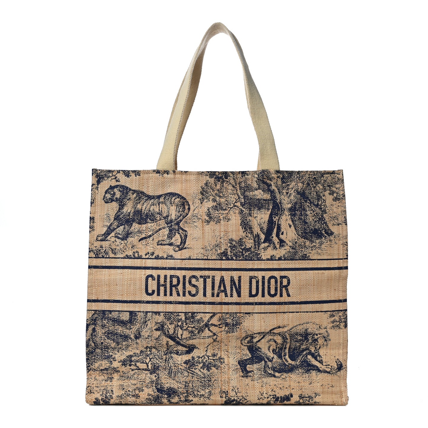 Straw Dioriviera Tote Beige