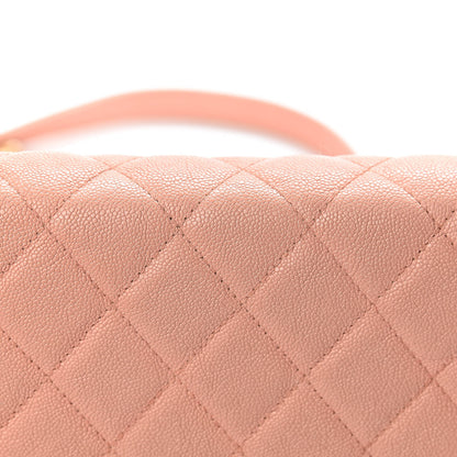 Chanel Caviar Quilted Boy Wallet On Chain WOC Light Pink 12 of 13