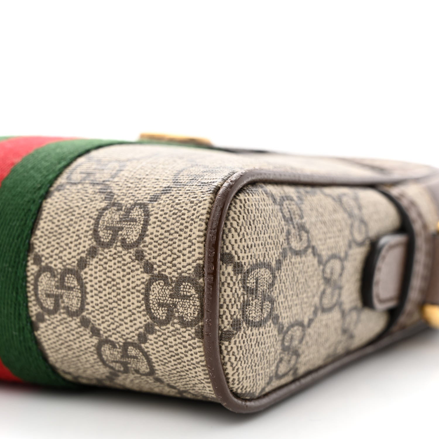 Gucci GG Supreme Monogram Web Mini Ophidia Messenger Brown 10 of 10