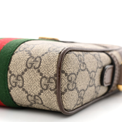 Gucci GG Supreme Monogram Web Mini Ophidia Messenger Brown 10 of 10
