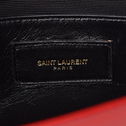 Saint Laurent Grain De Poudre Classic Monogram Cassandre Clutch New Red 8 of 9