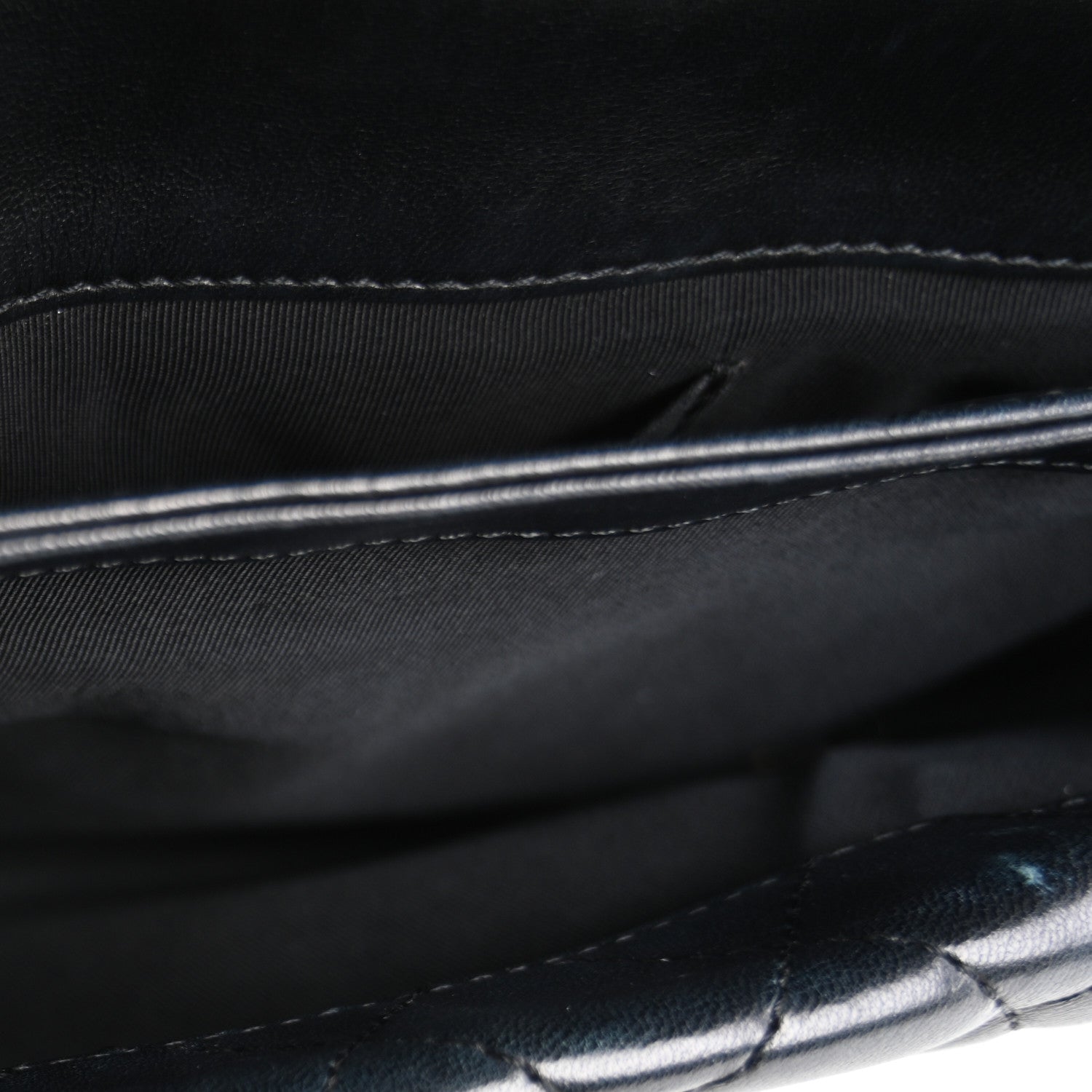 Chanel Lambskin Quilted Fold Up Again Clutch Dark Blue 7 of 14