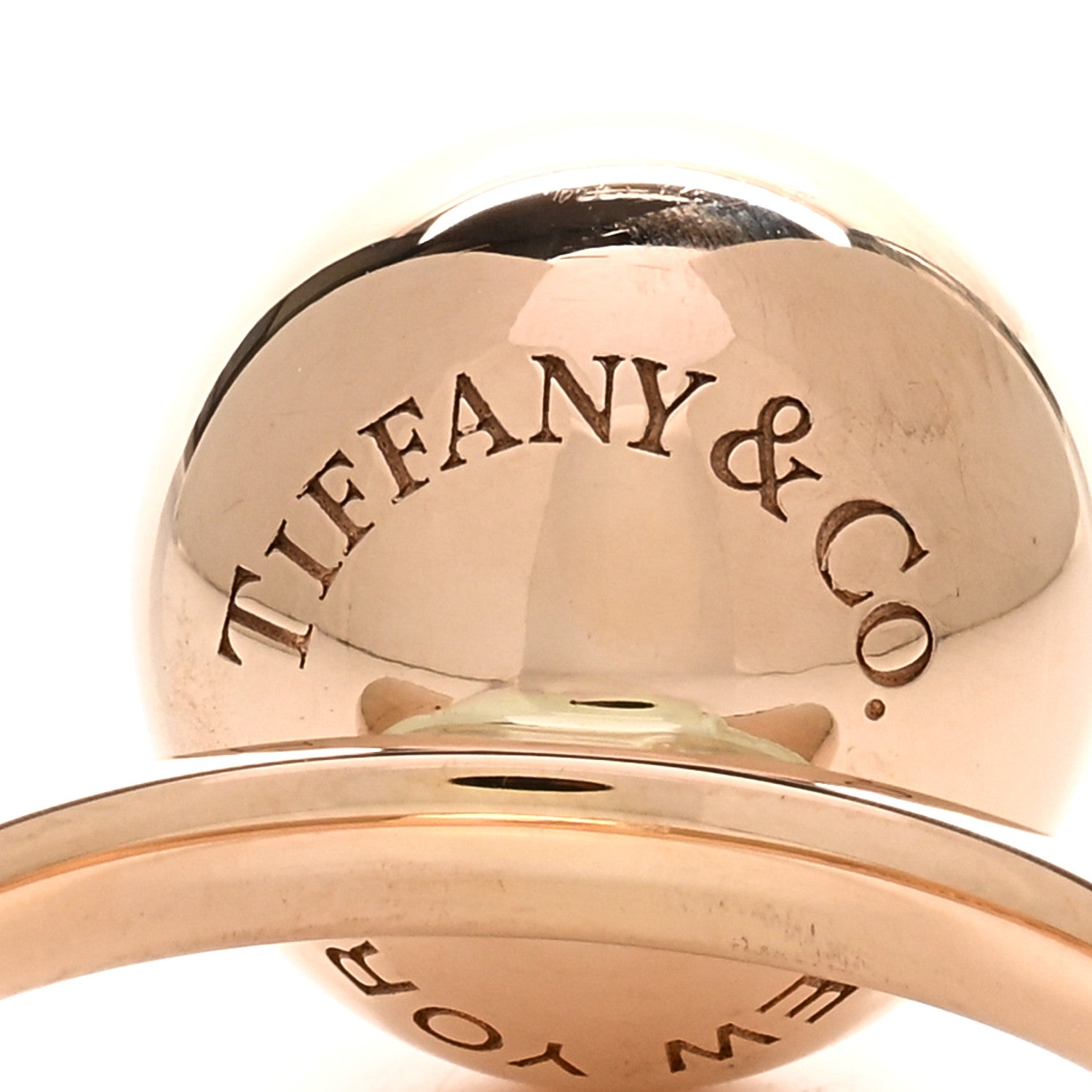Tiffany 18K Rose Gold 12mm HardWear Ball Ring 54 7 4 of 5