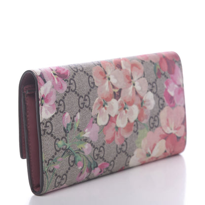 Gucci GG Supreme Monogram Blooms Continental Wallet Beige Multicolor Dry Rose 3 of 7