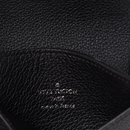 Louis Vuitton Calfskin LockMe II Compact Wallet Black 7 of 8