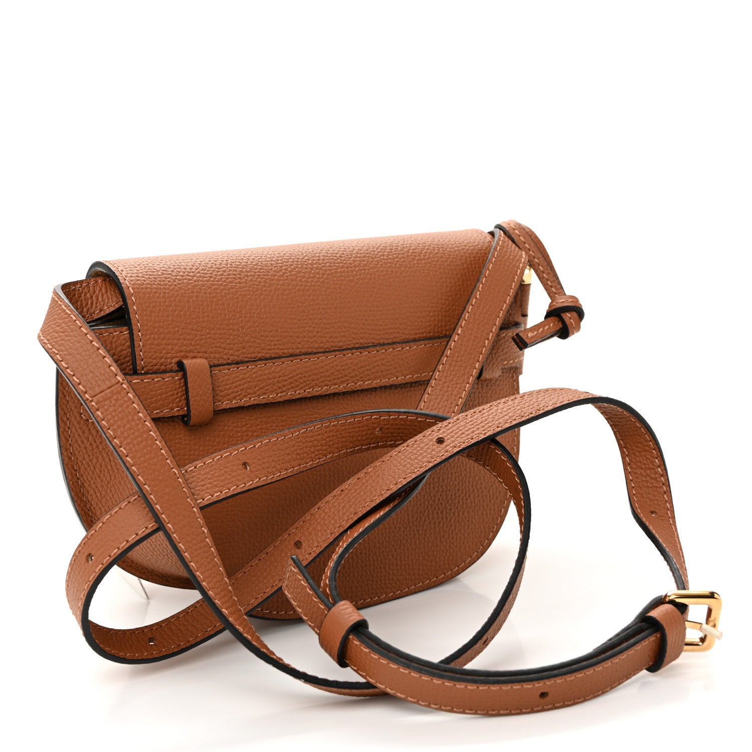 Loewe Pebble Grain Calfskin Mini Gate Dual Bag Tan 3 of 10