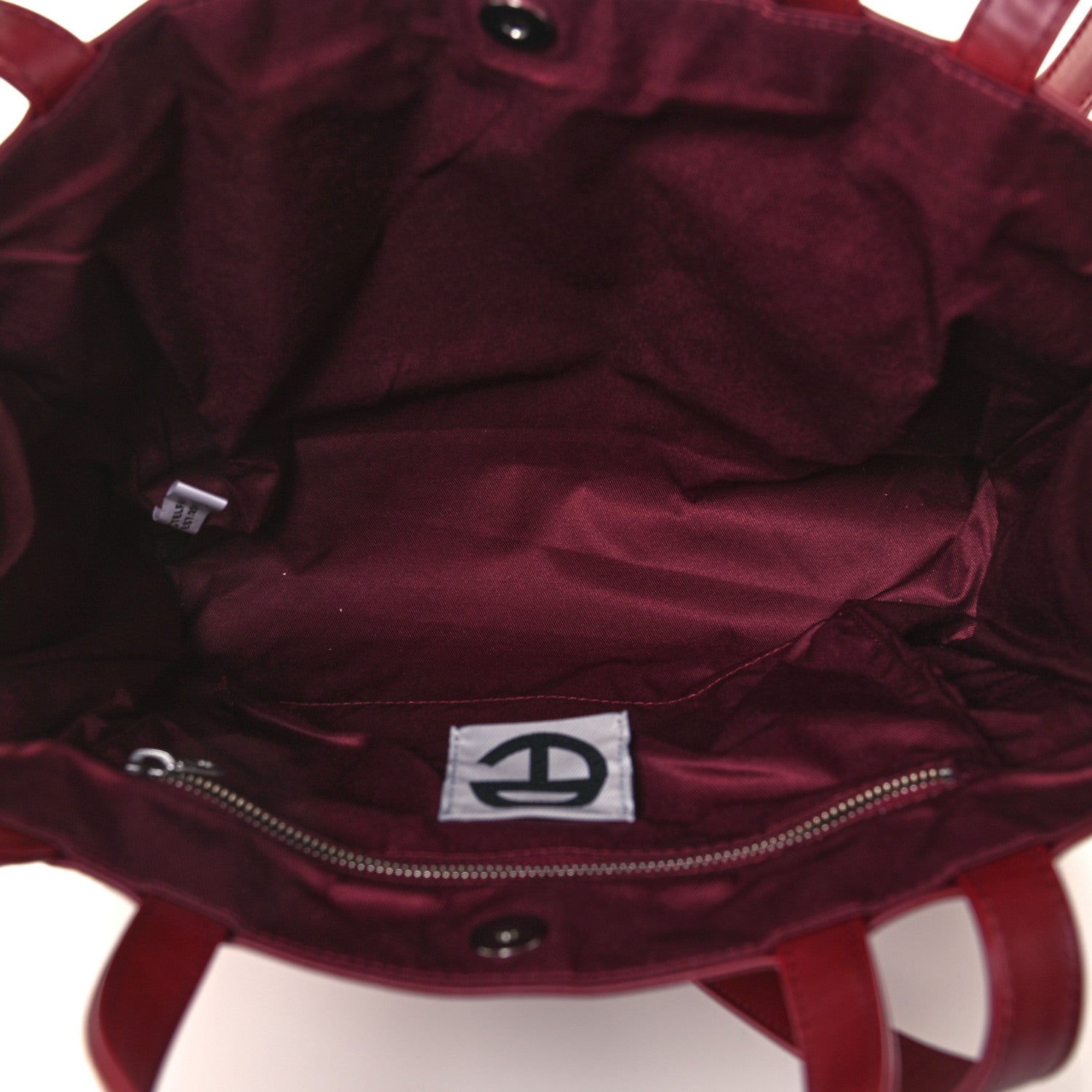 Telfar Vegan Leather Medium Shopping Bag Oxblood 5 of 11