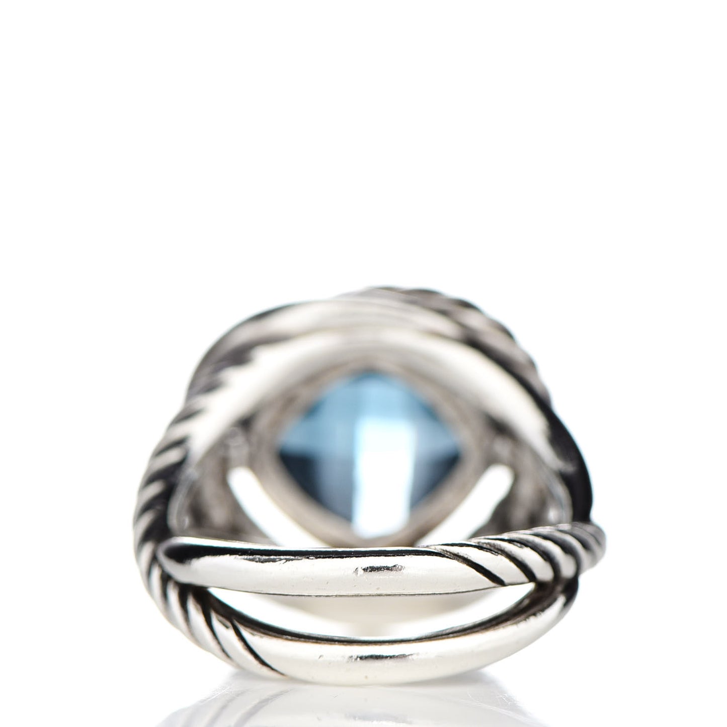 Sterling Silver Hampton Blue Topaz 11mm Infinity Ring 53 6.5