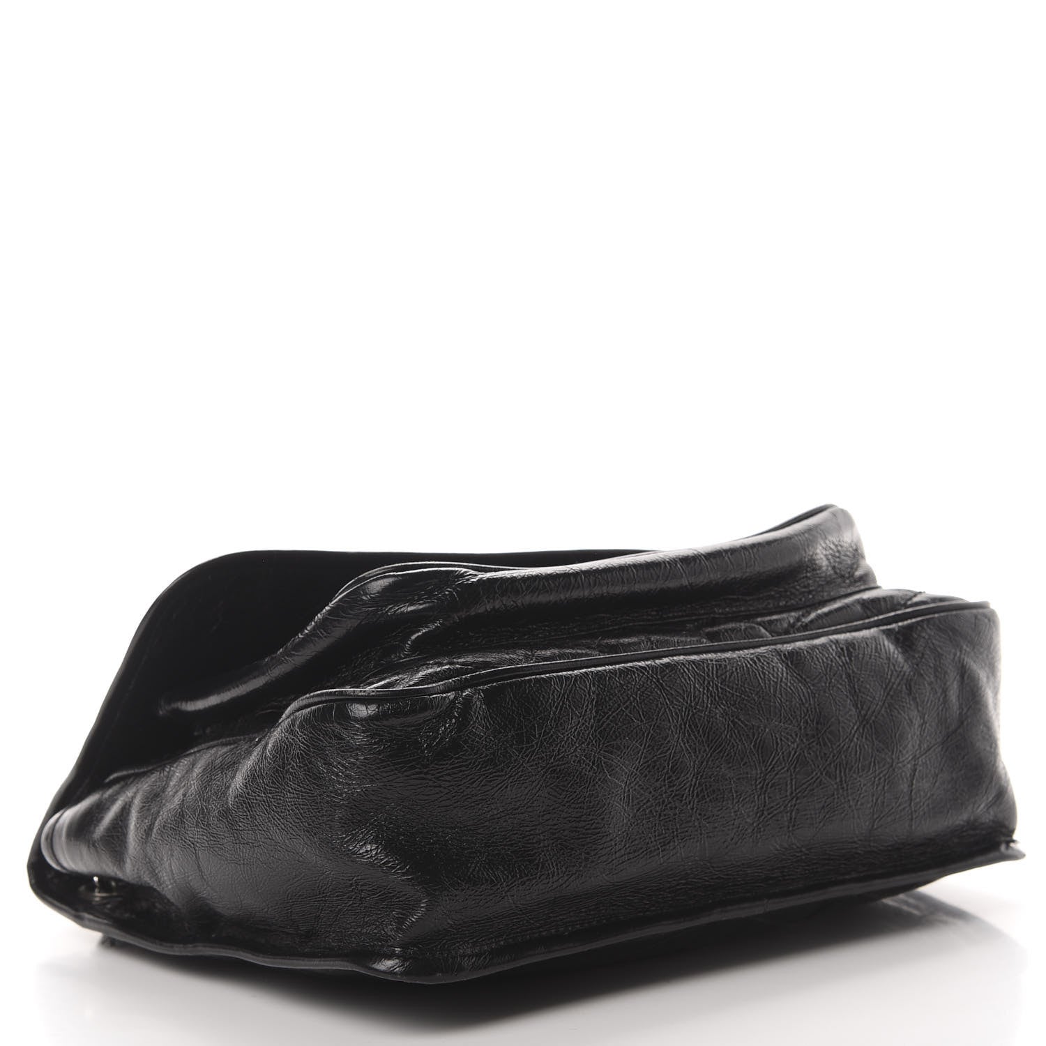Saint Laurent Crinkled Calfskin Matelasse Monogram Medium Niki Chain Satchel Black 4 of 18