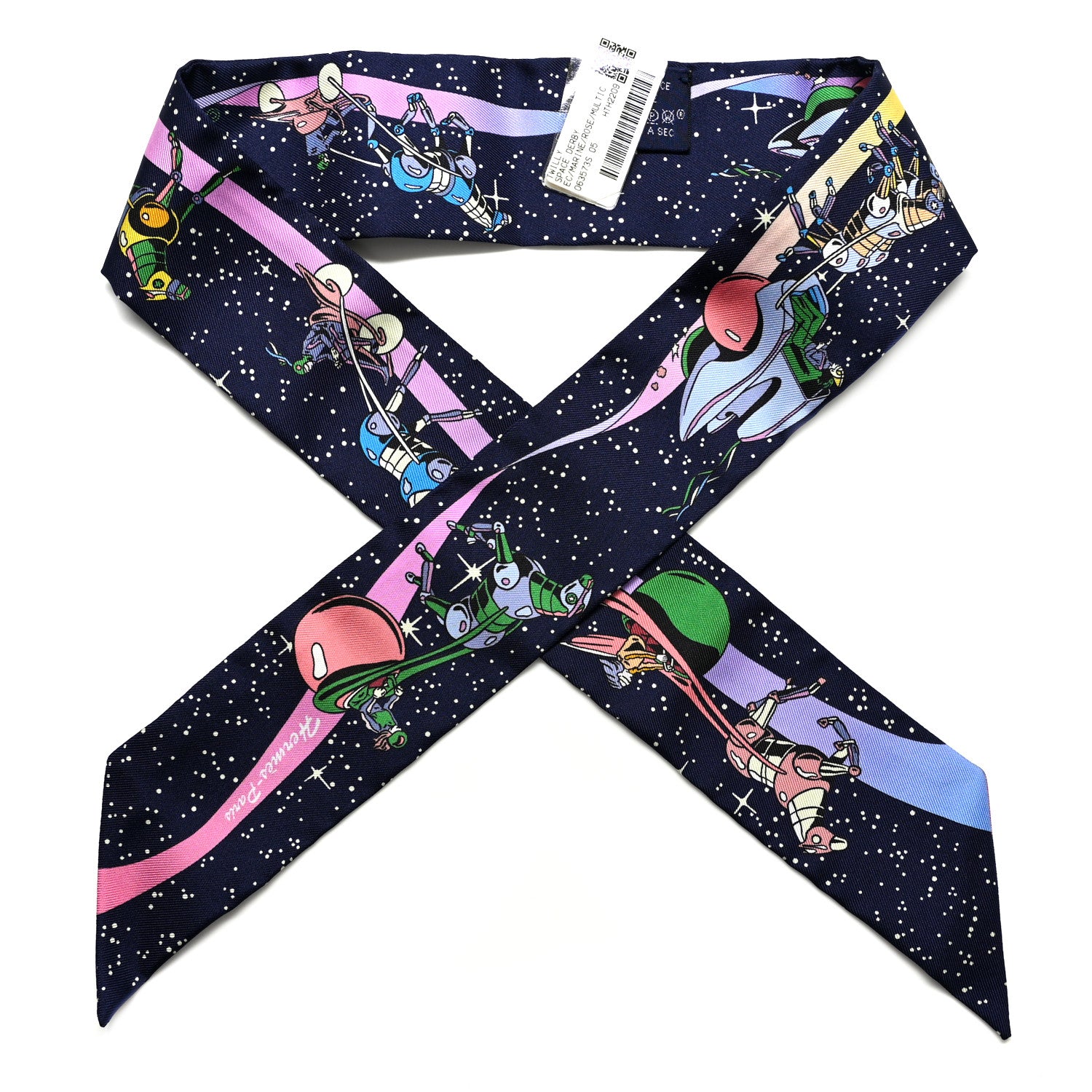Hermes Silk Space Derby Twilly Marine Rose Multicolor 1 of 4